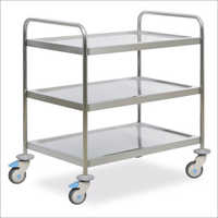 Three Shelves Surgical Instrument Trolley