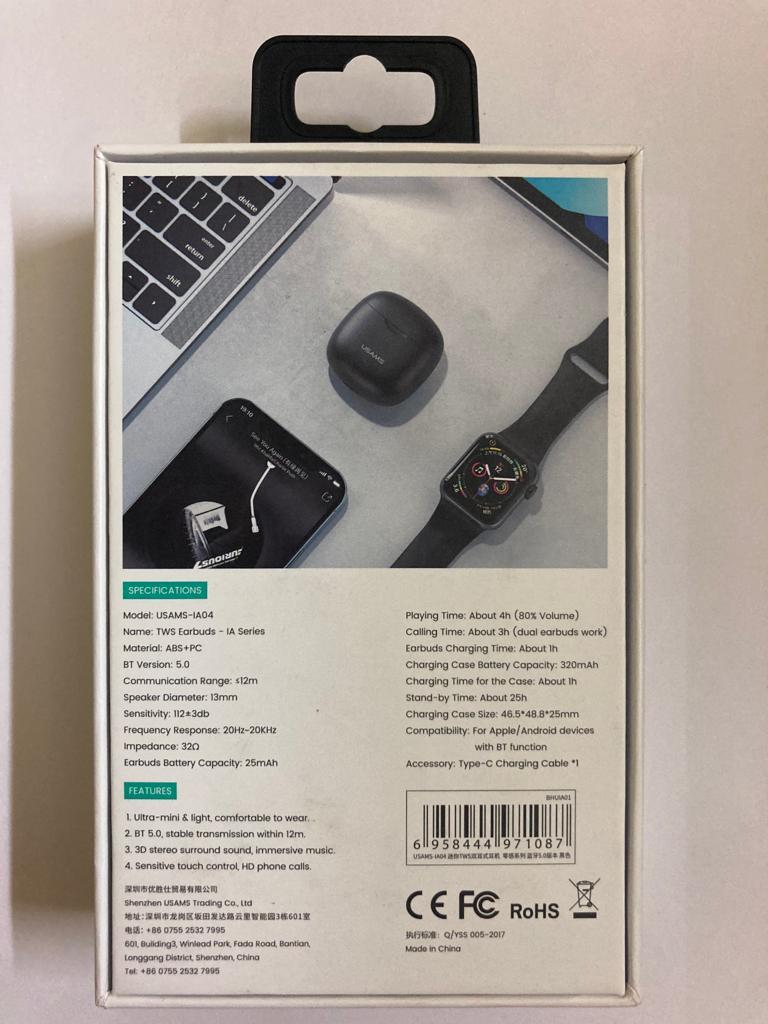 Usams Ia04 Bluetooth Earbuds