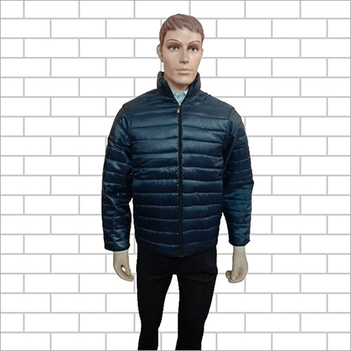 विंटर मेन्स नेवी ब्लू फ्लफी जैकेट