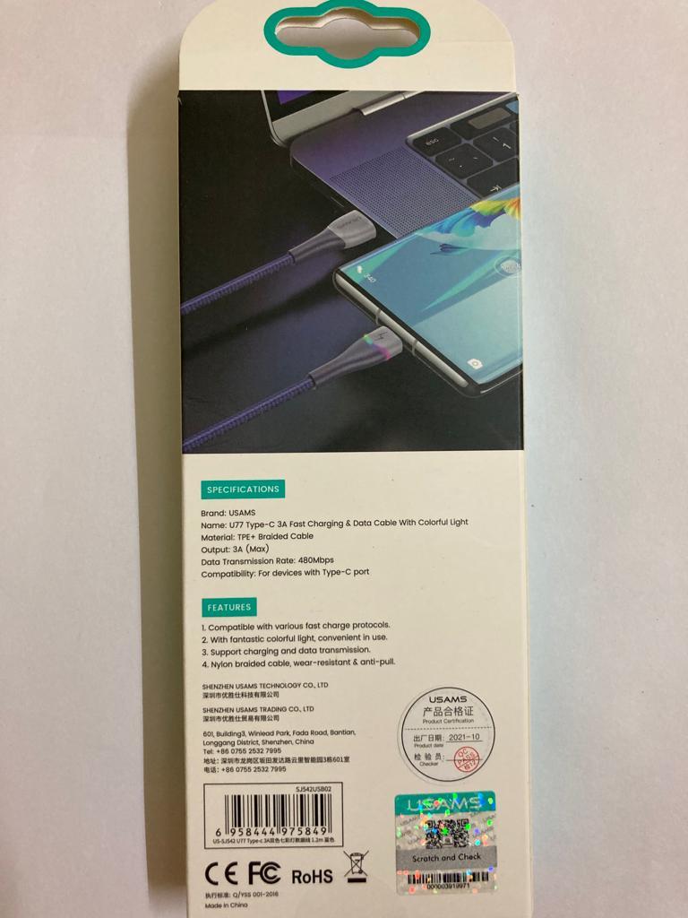 Usams Sj542 Type - C Data Cable