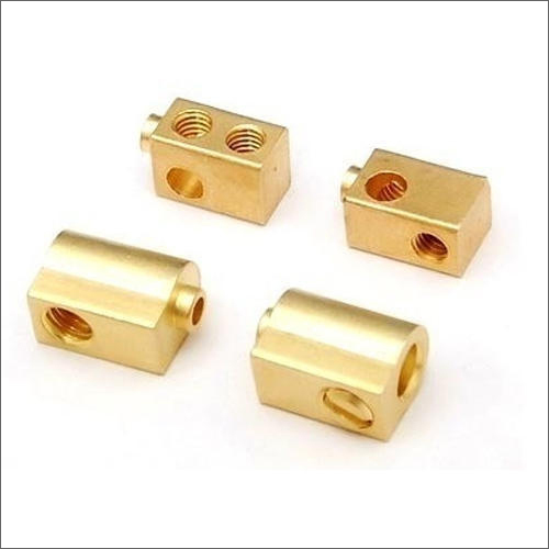 Brass Terminal Block - Brass Material, All Size Available, Natural Brass Color | CNC Machined, Plated Surface Treatment, Automatic Lathe Style