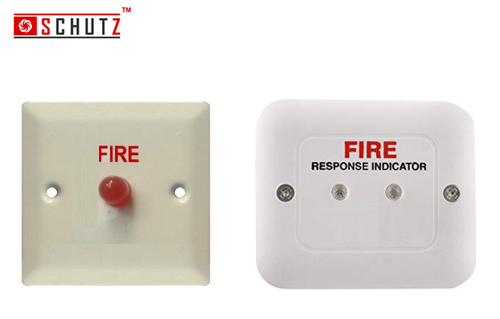 SCHUTZ Response Indicator - Plastic Rectangular Shape, White Color, 24V DC Power Supply | Red LED Alarm Light, Suitable for Fire Alarm System