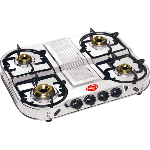 Ss स्टेप फोर बर्नर गैस स्टोव बर्नर की संख्या: 4