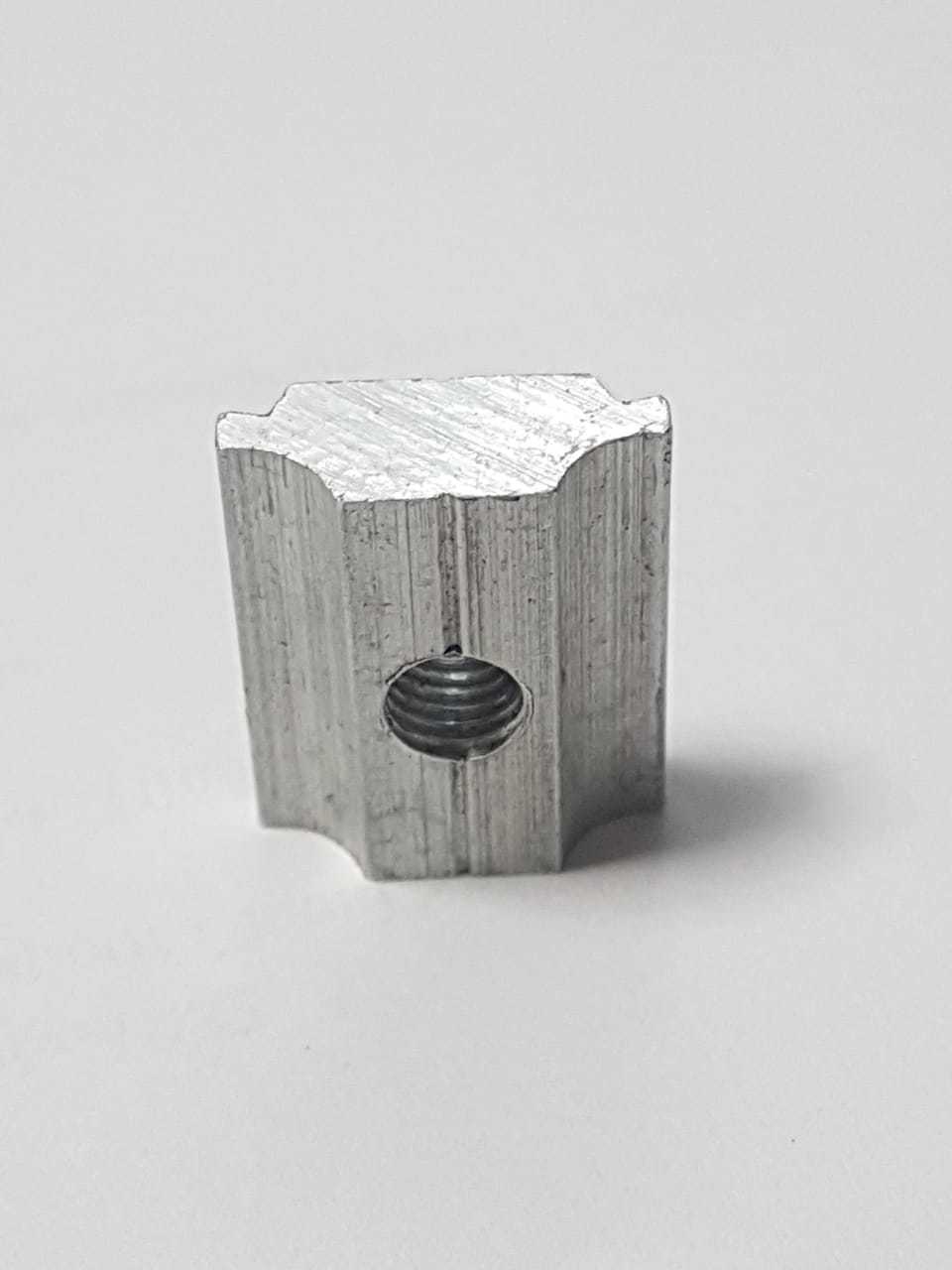Cage Nut For Solar - Aluminium, 27x21x9mm | Long Life, Normal Finish, Machined, 15g Weight, Designed For Solar Power Systems