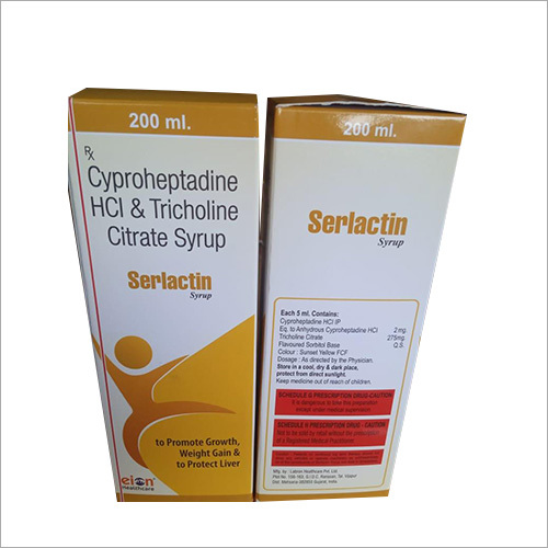 Cyproheptadine Gcl And Tricholine Citrate Syrup General Medicines