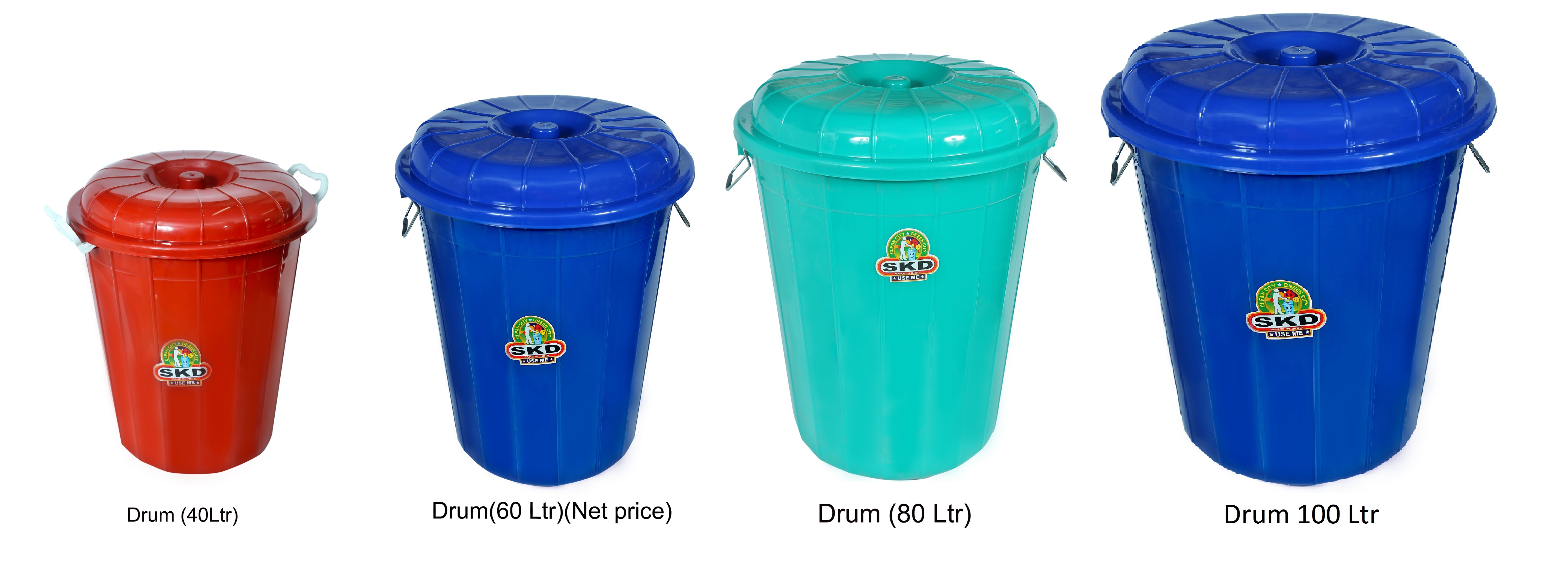 Plastic Open Dustbin - Pp Material, Single Cavity, Available In Green, Blue, Yellow, Red & Black | Durable, Easy To Maintain, Ideal For Offices & Public Areas