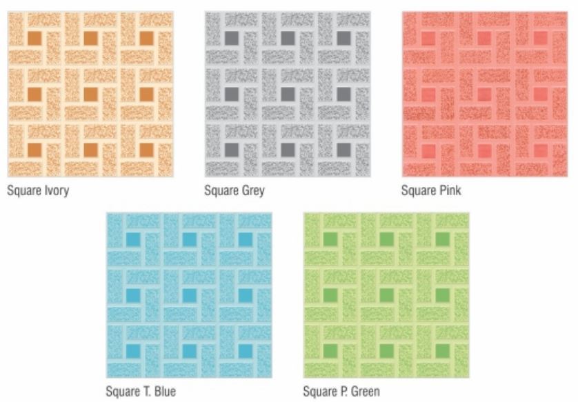Color 300x300mm Square Floor Tiles