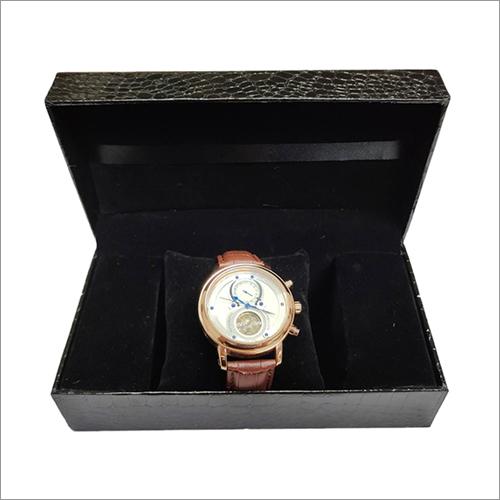 Black Watch Box - Plastic Material | Black Color, Ideal Gift With Warranty