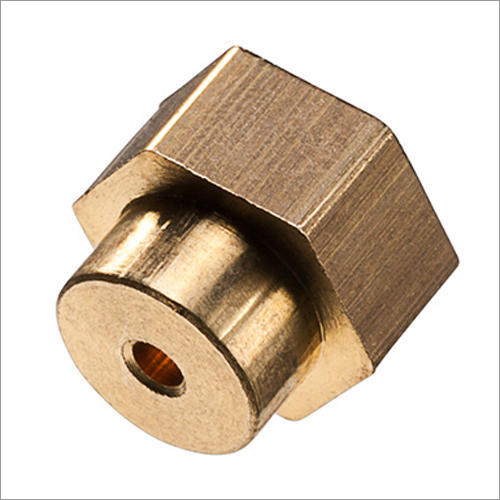 Brass Hexagonal Shape Insert - New, Golden Finish with Polished Surface | Industrial and Automobile Application, Durable Brass Material