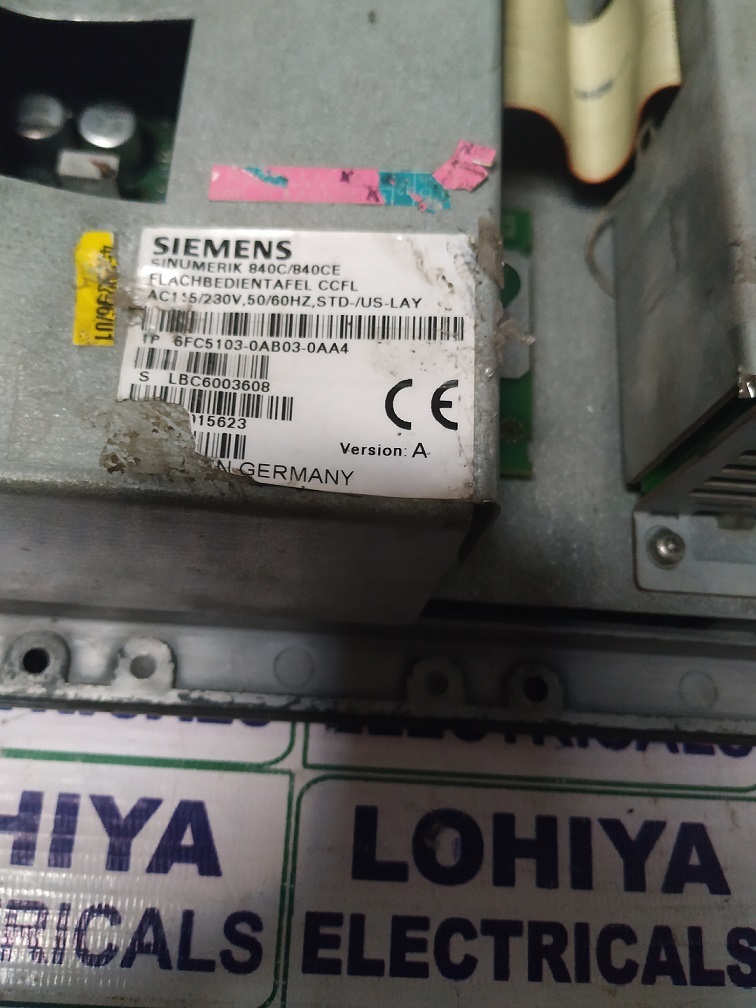 Simenes Sinumerik 6fc5203-0aa03-0aa4 Operator Panel