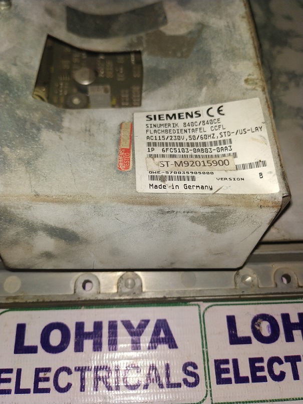 Siemens Sinumerik 6fc5103-0ab03-0aa3 Operator Panel