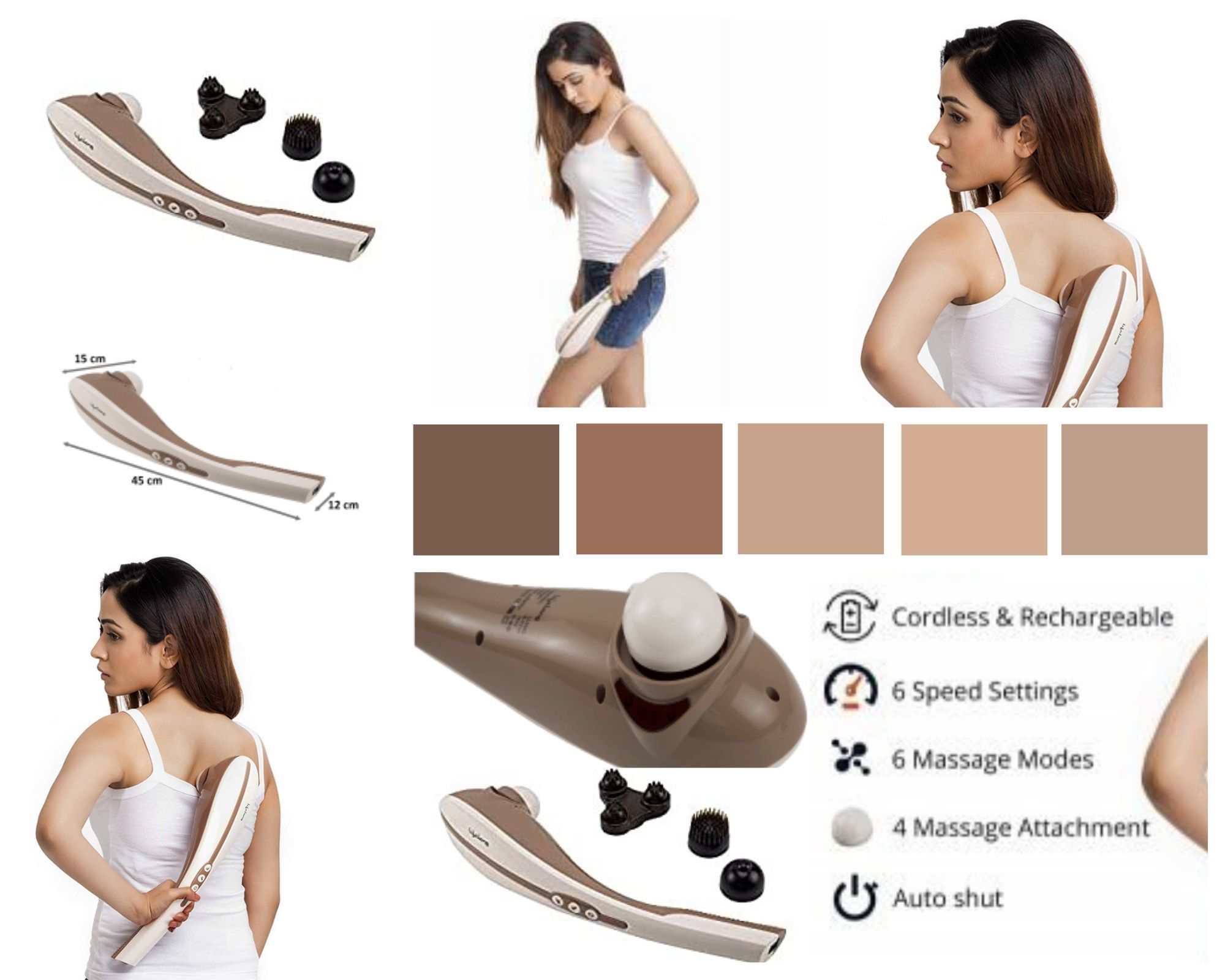 Relaxes Brain Rechargeable Body Massager