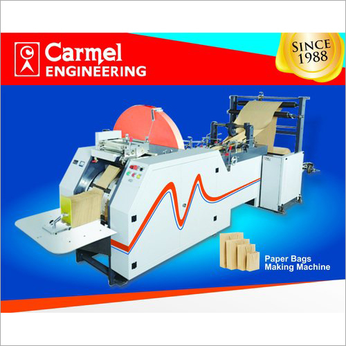 High Speed Paper Bag Making Machine - Steel, Customizable Dimensions, 3-Phase Power, 220V Voltage | Automatic Operation, Durable Design, Efficient Production