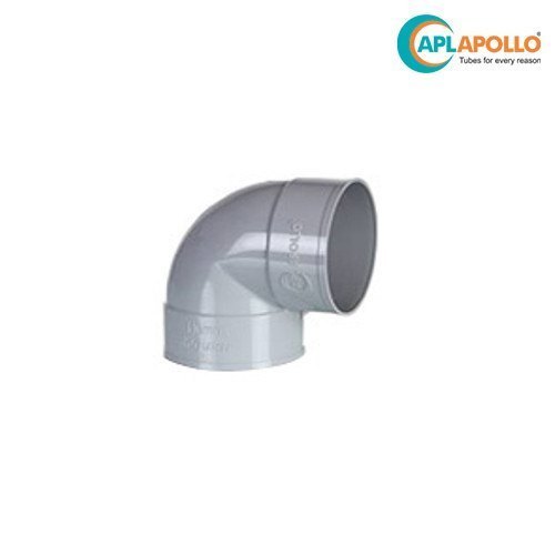 Apollo UPVC Long Radius Elbow - 40mm to 110mm Size, Gray Color | 90 Degree Bend, Socket Joint Connection