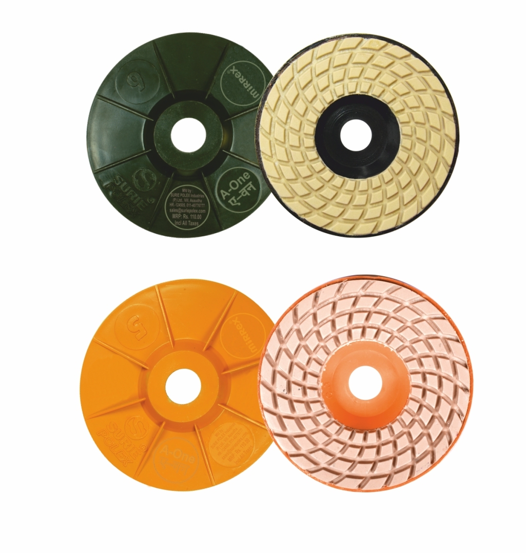 Mirrex Floor Polish Pad - Diamond Polishing Pads For Granite, Marble, Concrete | Flexible Design For Enhanced Surface Polishing And Versatile Application