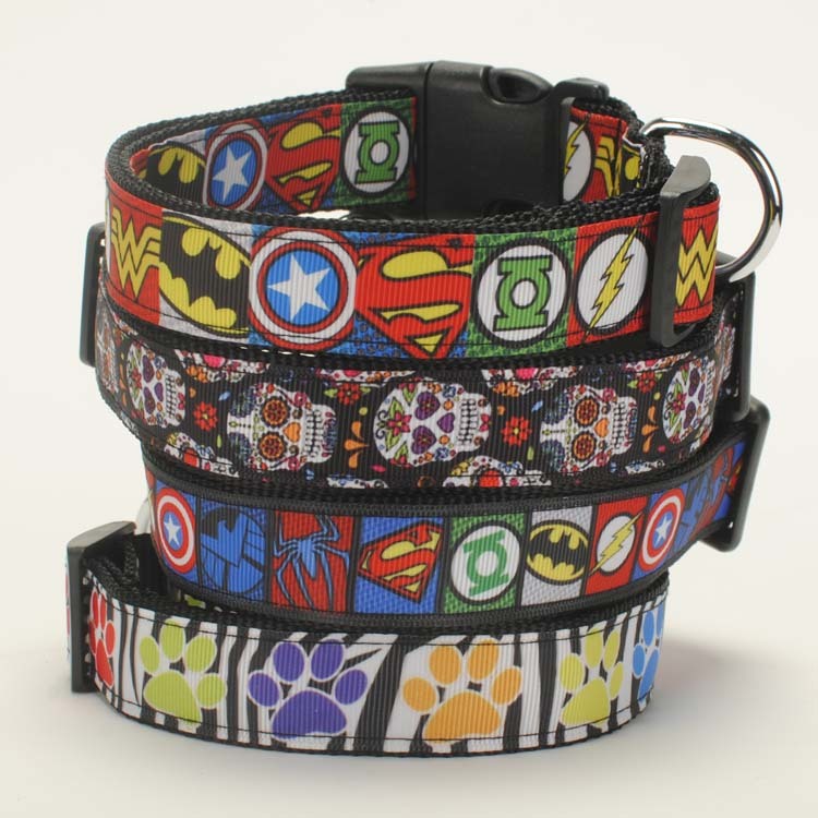 Dog Collar Nylon Webbing - Nylon Material, Adjustable Size, Multicolor Design | Flexible And Strong For Ultimate Control And Comfort
