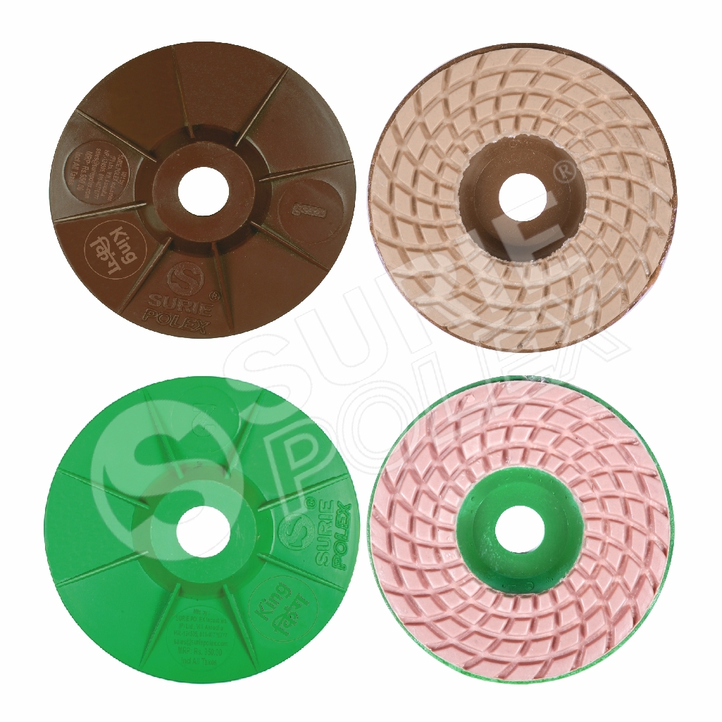 Diamond Polishing Pad - Resin Mounted, 0-6 Grits | Dry Polishing For Marble, Granite & Concrete, Vibration-free Edge Polishing