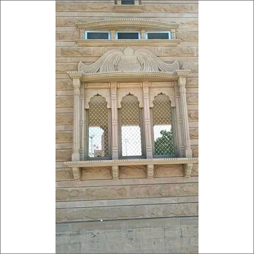 नक्काशीदार बलुआ पत्थर झरोखा आवेदन: गार्डन