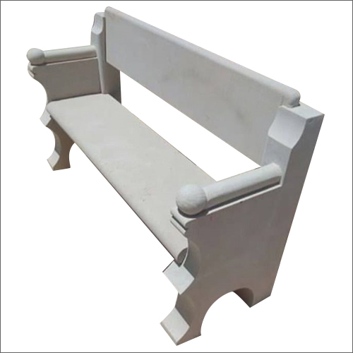 Grey Sandstone Garden Bench - Durable White Onyx Design, Eco-Friendly & Rust Proof for Outdoor Decoration