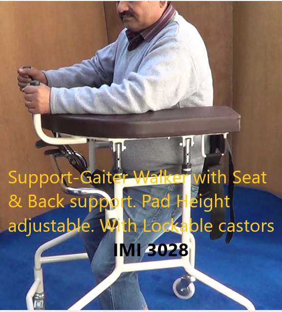 Support-gaiter Walker With Seat & Arm Support, Imi 3028 Application: Gait Training.
