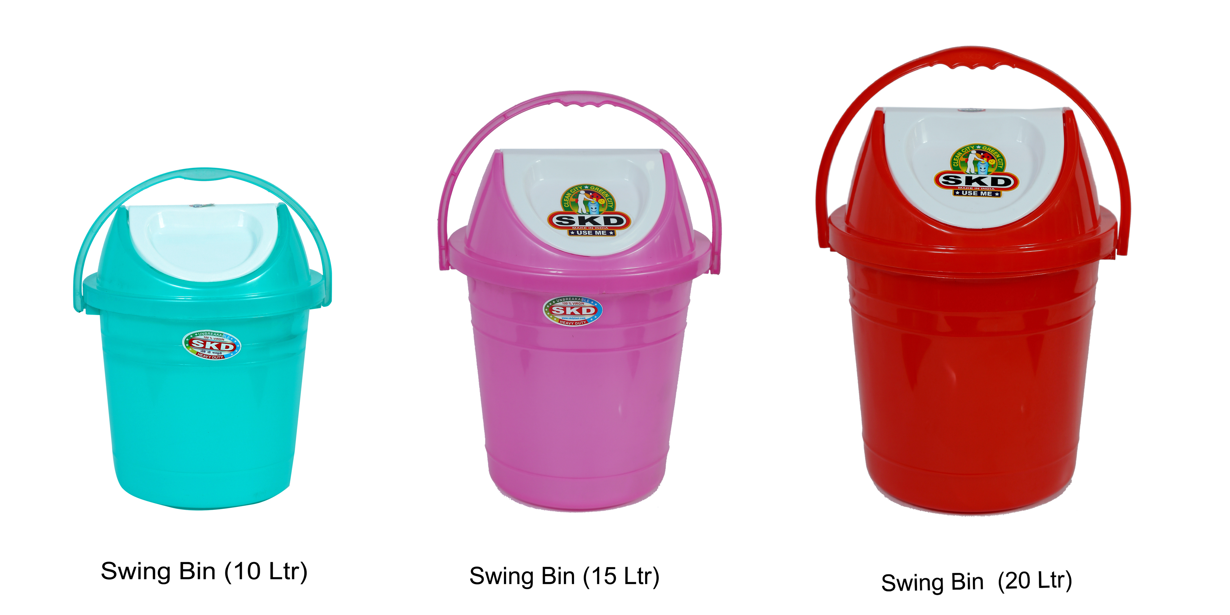 Plastic Dustbin With Handle - Cavity Quantity: Single