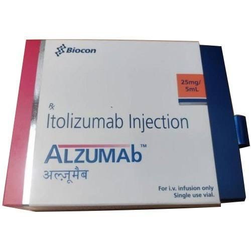 Itolizumab Injection - 25mg Liquid, Single Use Vial for IV Infusion | Suitable for All, Reduces Inflammation in Psoriasis, Store Below 30°C