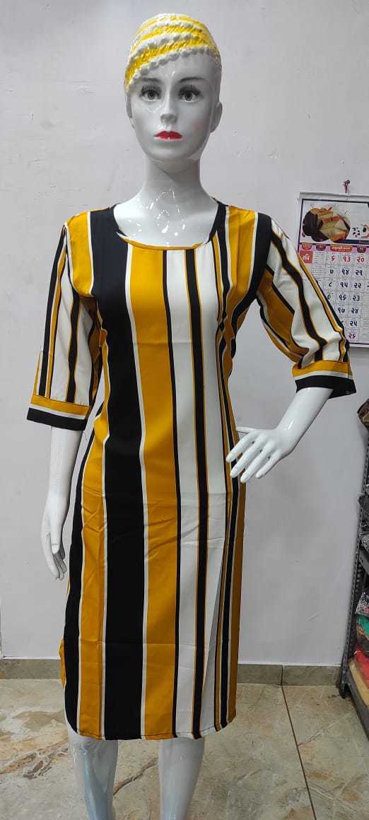 Stylish Ladies Kurti - American Crepe Fabric, Sizes S To Xl, Customizable Logo, Breathable And Washable, Short Sleeve Style, Ideal For All Seasons