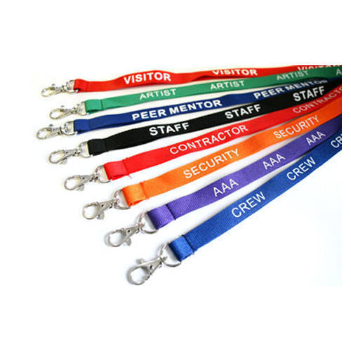 Printed Lanyards - Durable Flat Nylon Lanyard Strap, 38 Inch Length, Multi-color Design With Stainless Swivel Hook For Id Badge Holding