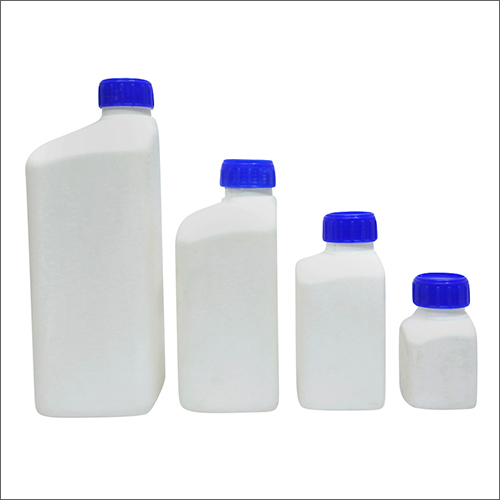 Round Shape Hdpe Bottles - 500ml Capacity, White Color With Blue Screw Cap | Leak Proof, Chemical Resistant, Available In Multiple Sizes