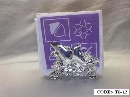 Dolphin Paper Napkin Holder - Color: Silver