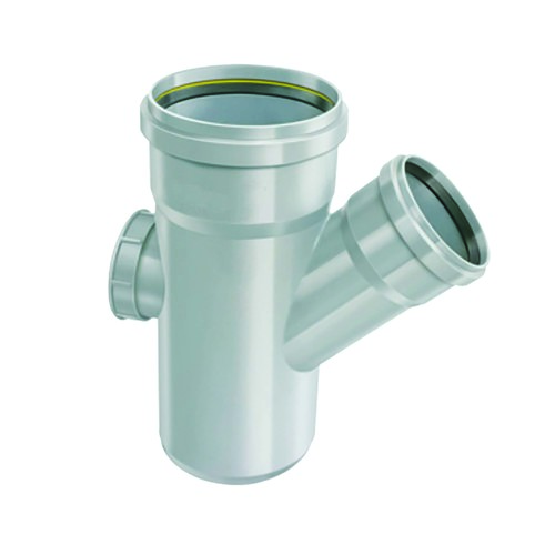 Apollo SWR Reducing Y Ring Fit - UPVC, Size: 110x75mm, Gray Color | Female Connection Type, Box Packaging
