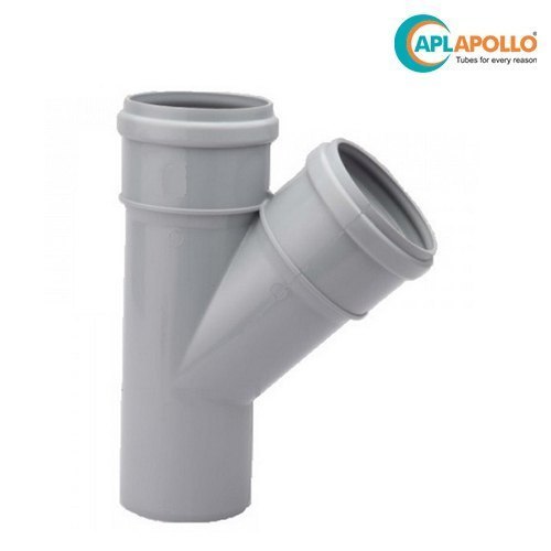 Apollo SWR Single Y Ring Fit - UPVC, 75-160 mm Size, Gray Color, Female Connection