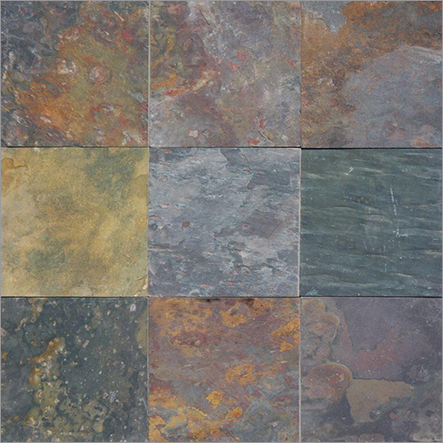 Kund Multi Slate - Marble Floor Tiles | Non-Slip Feature, Durable Marble Material, Ideal for Stylish Indoor Spaces