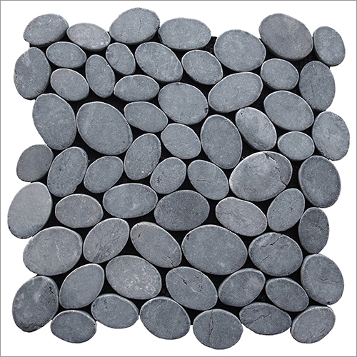 Black River Pebbles Tiles - Natural Stone, Full Body Pebble Tiles for Exterior Flooring | Durable, Stylish, Ideal for Outdoor Spaces