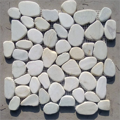 White River Pebbles Tiles - Natural Stone Full Body, Durable Exterior Pebble Surface Treatment Tiles