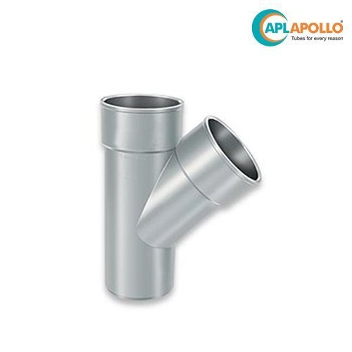 Apollo SWR Equal Y Drainage Fitting - PVC, 75Mm to 160Mm, Gray Color, Self Fit Connection