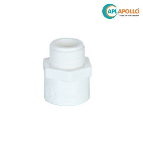 White Upvc Male Adaptor Plastic Threaded Sch-80