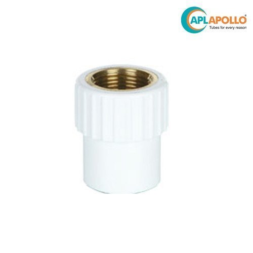 White Upvc Female Adaptor Brass Threaded  Sch-80