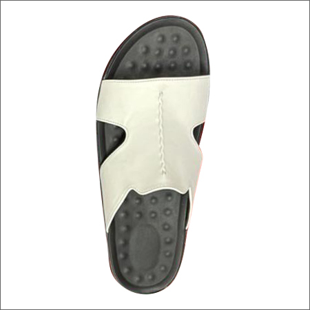 Summer Mens White Leather Sandals