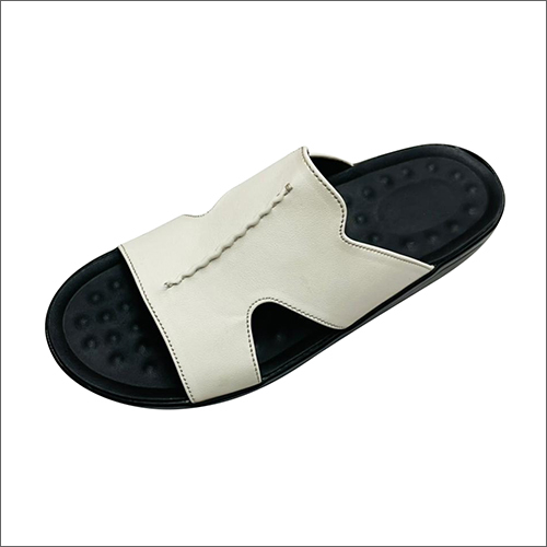 Summer Mens White Leather Sandals