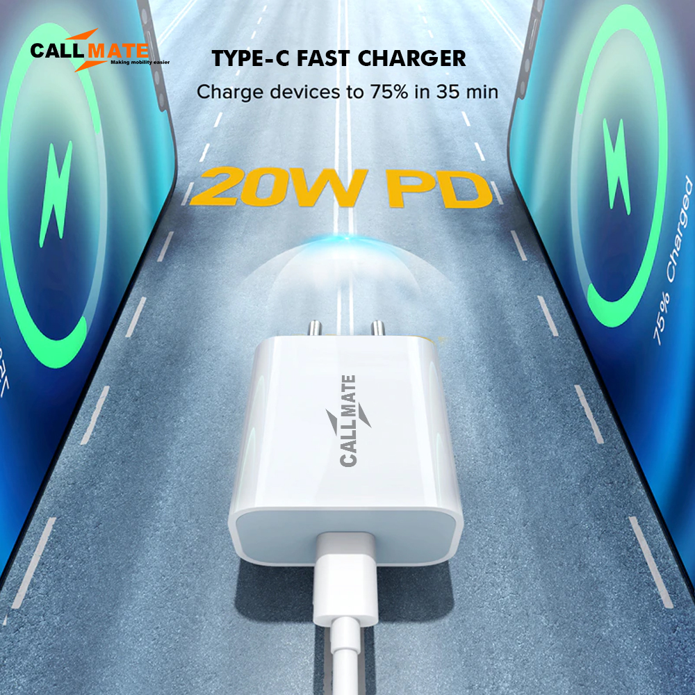 Type C 20w Fast Pd/type C Adapter Charger Body Material: Abs Plastic