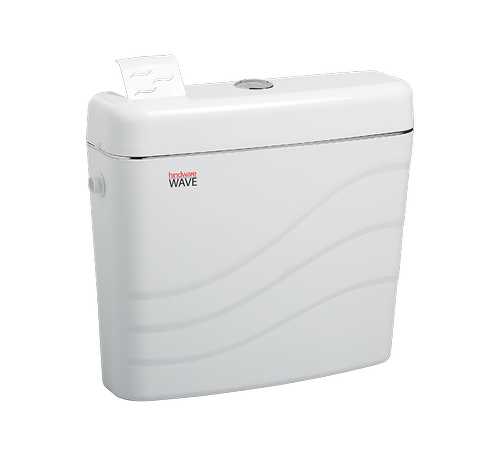 Apollo WAVE DUAL Flush Cistern - Plastic, White Color | Bathroom Usage, Efficient Dual Flush Mechanism