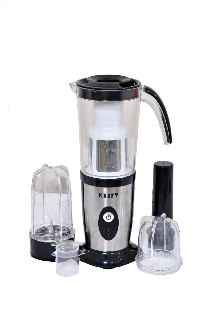 Kilovid20 Juicer Mixer Grinder - Polycarbonate, 33.5x14x26 Cm, Black And Silver | 800 Watts, 2 Kg Lightweight, Automatic Operation, 3 Jars Included