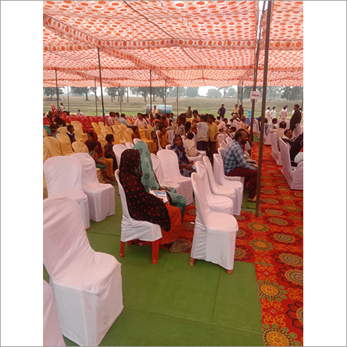 Wedding Event Management Services - Polyester Material, Customizable Tent Size | Led & Traditional Lighting, Floral & Drapes Decor Elements, Professional Sound System, Plastic Chair & Round & Rectangular Table Types