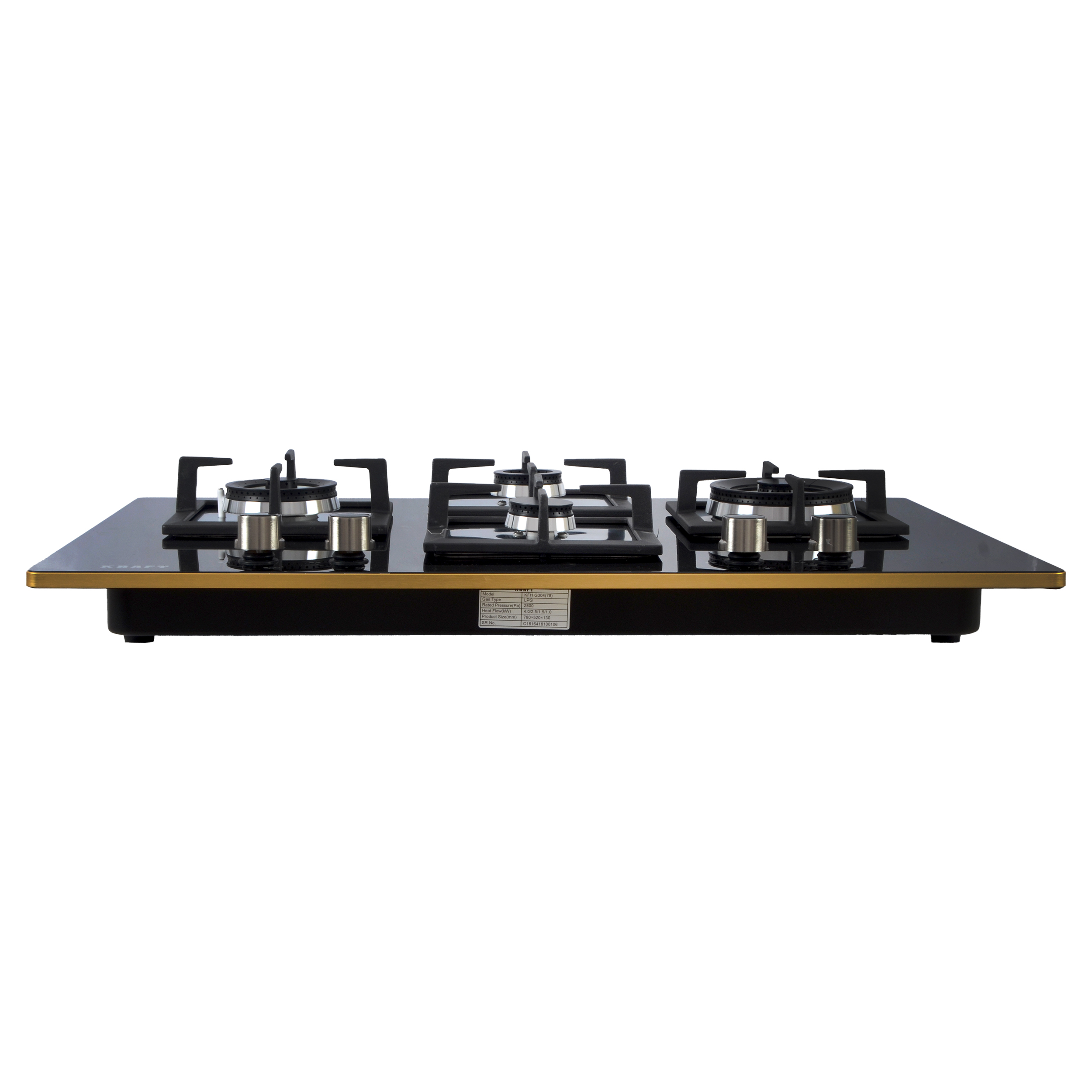 Four Burner Hob Dimension(l*w*h): 850*595*185 Millimeter (Mm)