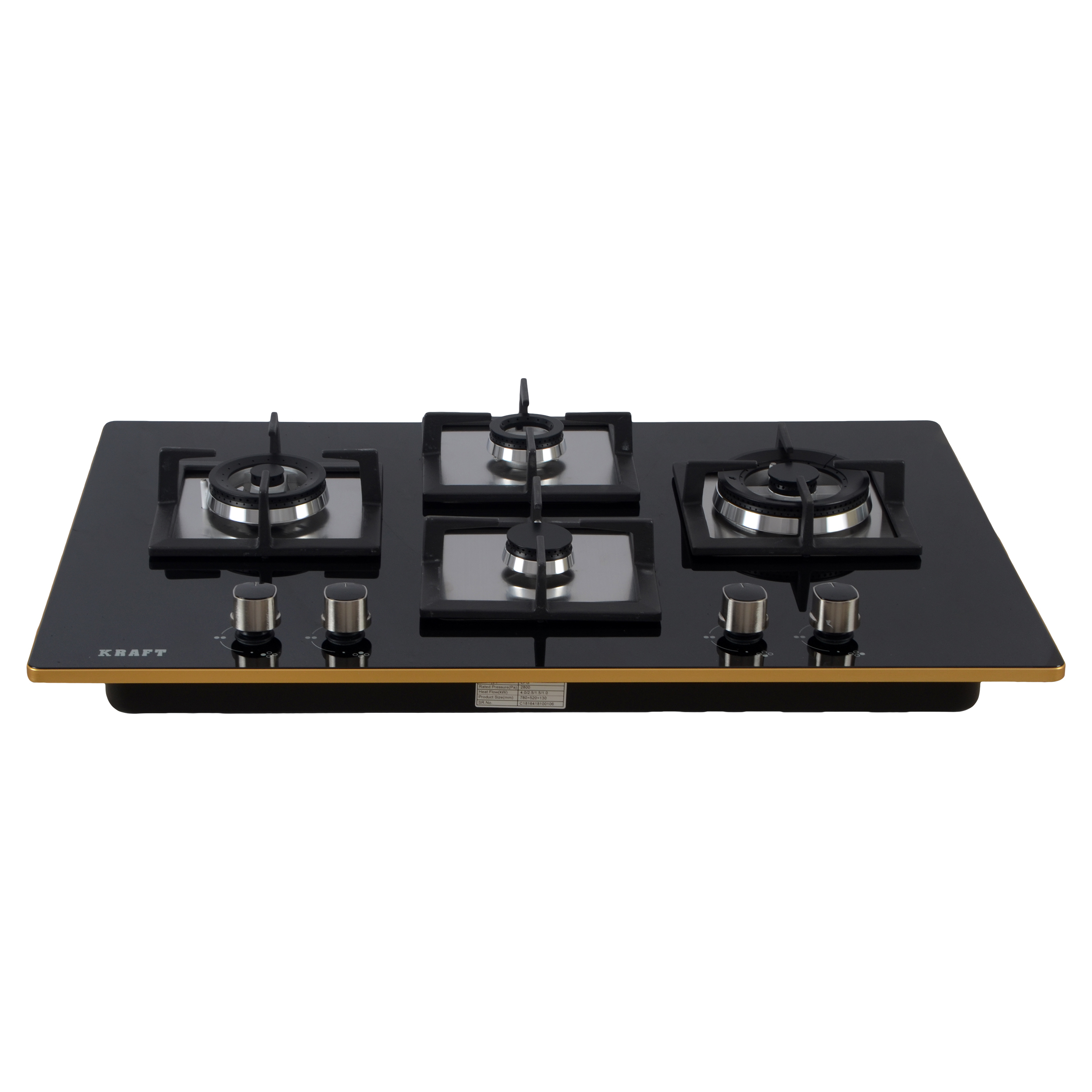 Four Burner Hob Dimension(l*w*h): 850*595*185 Millimeter (Mm)