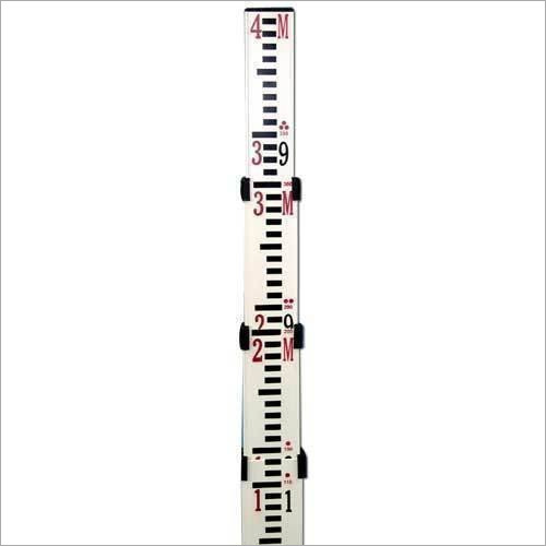 White Aluminum Surveying Leveling Staff