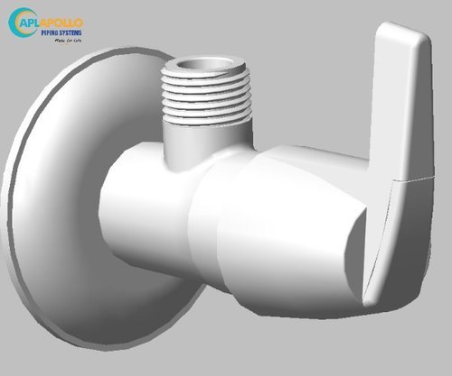 Apollo Quardo Angle Valve - Wall Mounted, Polymer Material, White Color | Premium Faucet Accessory for Enhanced Water Usage