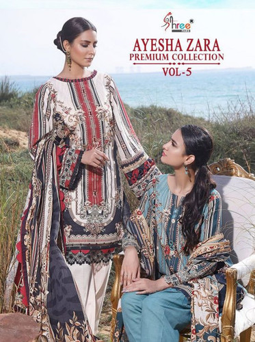 Shree Fabs Ayesha Zara Premium Collection Vol-5 Pakistani Patch Work Suits Catalog