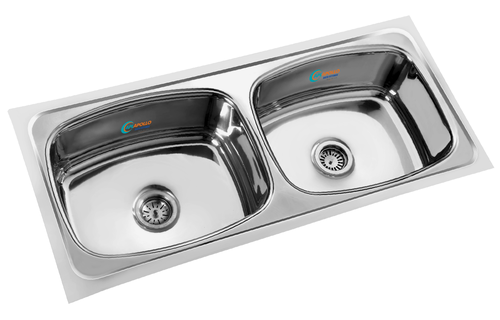 Silver Apl Apollo Classic Series Double Bowl Kitchen Sink